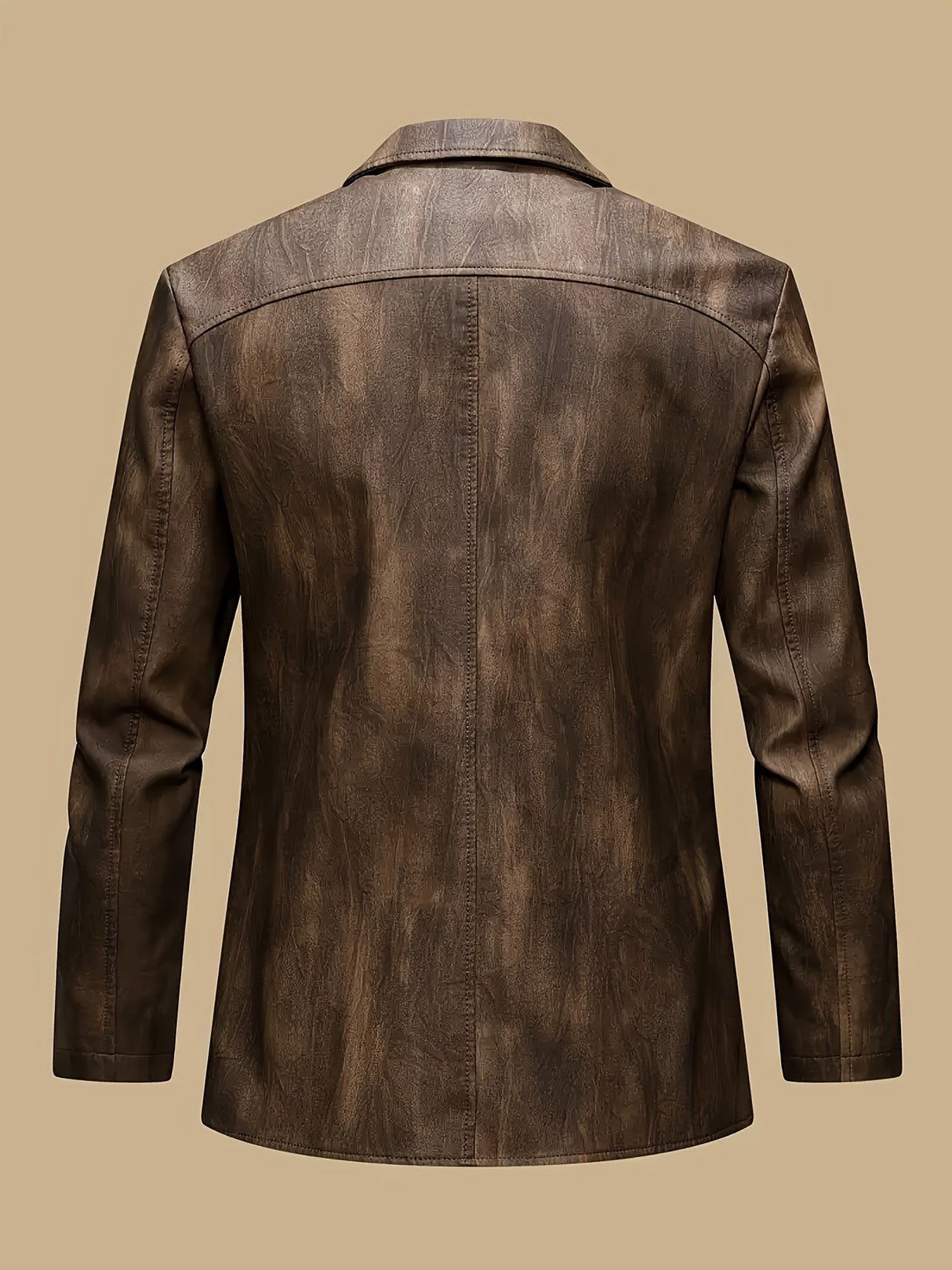 Vintage Men’s Blazer Style Jacket – Button Front Winter Softshell Coat