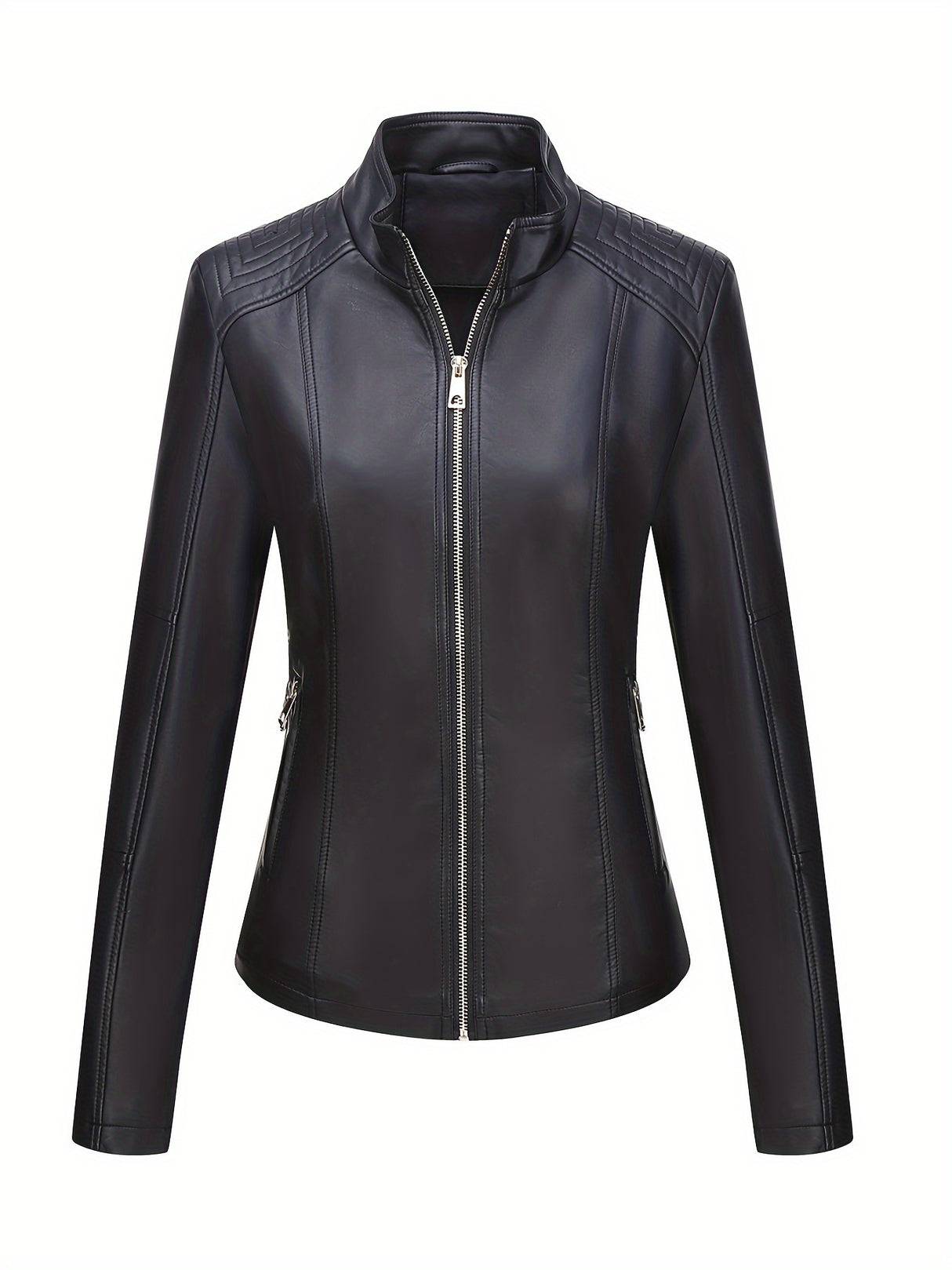 Women’s Casual Motorcycle Jacket – Simple & Versatile Everyday Outerwear