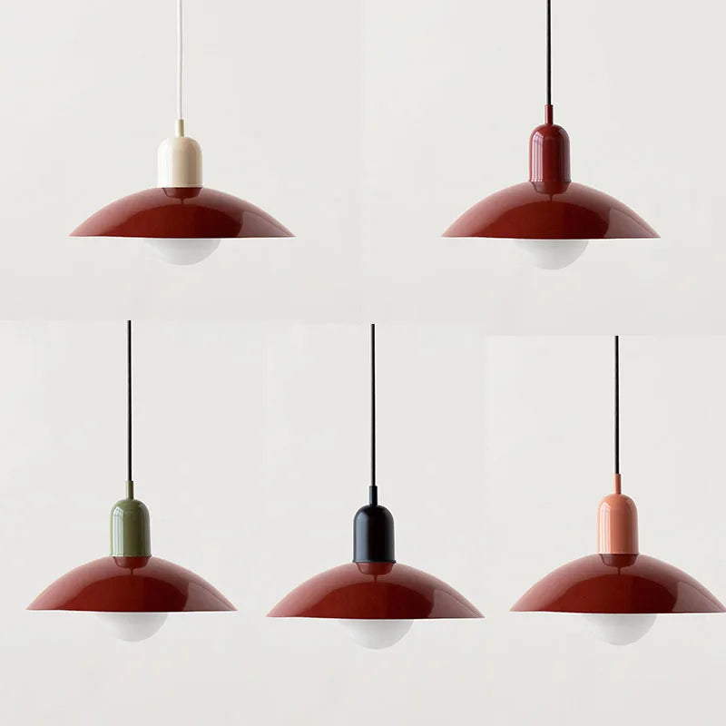 LED Bauhaus Pendant Light Fixture - Colorful Macaron Design for Kitchen, Dining Room & Modern Interiors