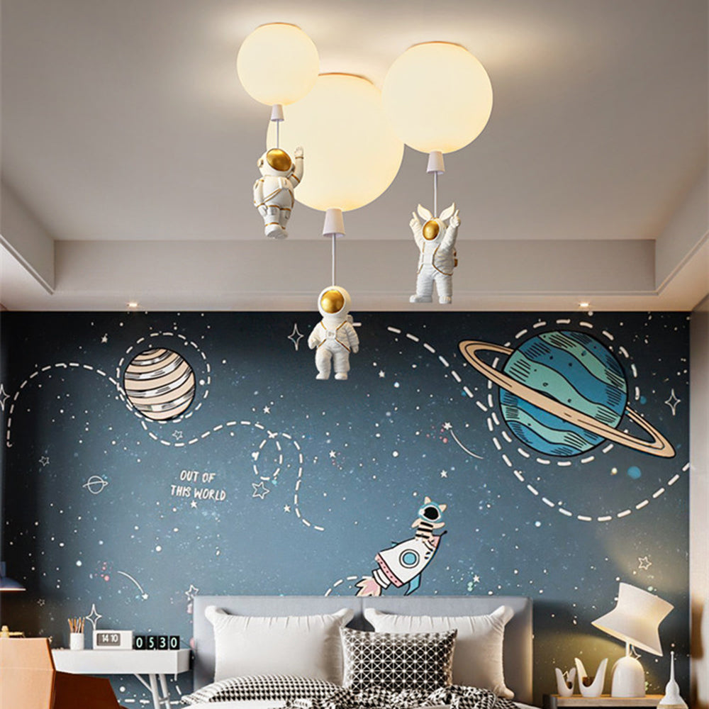 Fateh Modern Moon/Astronauts LED Ceiling Lamp of Acrylic