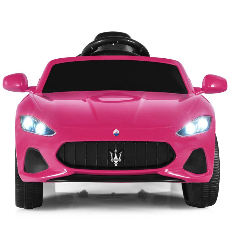 4-Wheel Licensed Maserati Kids Ride On Car, 12V Battery Powered Electric Toy Car with Parent Remote Control, Lights, Horn, Music