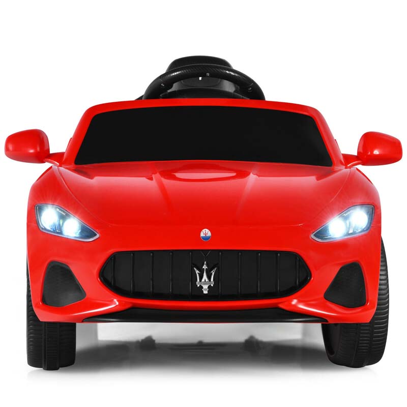 4-Wheel Licensed Maserati Kids Ride On Car, 12V Battery Powered Electric Toy Car with Parent Remote Control, Lights, Horn, Music