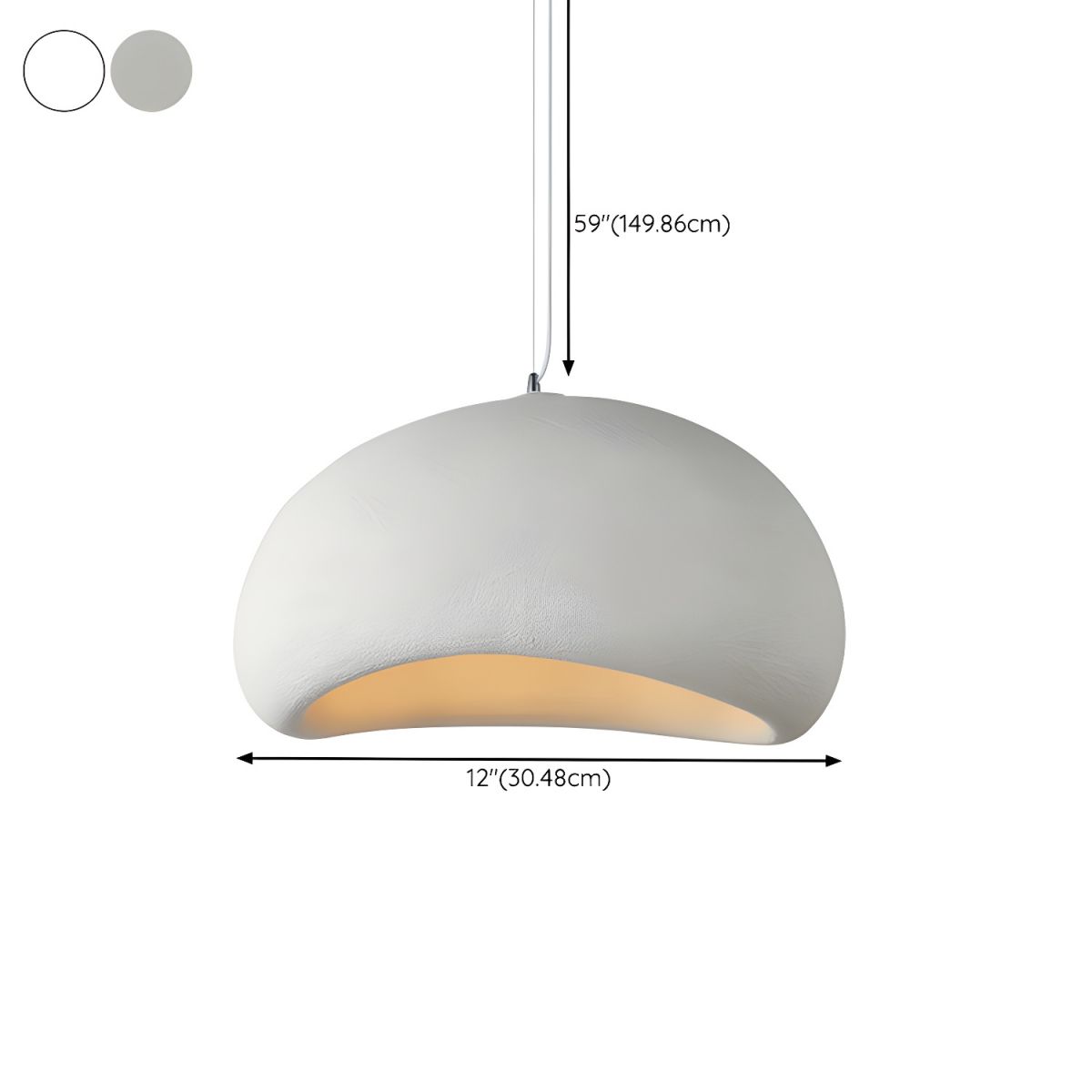 LED Pendant Lamp - Nordic Wabi Sabi Design - Adjustable Lighting Fixture for Home Decor & Modern Interiors