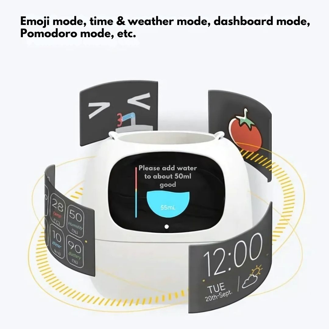 AI Smart Plant Pot | Self-Watering, Interactive with 70+ Expressions & Compatible with Smart Home Systems for Indoor & Outdoor Use