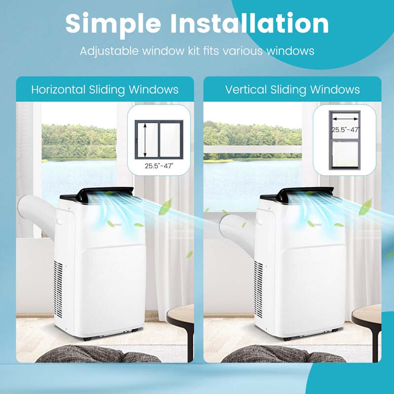 13000 BTU Smart WiFi Portable Air Conditioner, 4-in-1 Stand up AC Unit, Dehumidifier, Heater & Fan for Rooms up to 600 Sq.ft