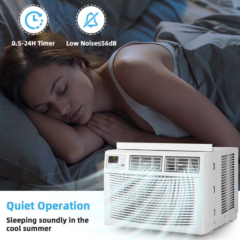 15000 BTU Quiet Window Air Conditioner with Remote & ECO Mode, Energy Star Certified 3-in-1 Window AC Unit with Dehumidifier