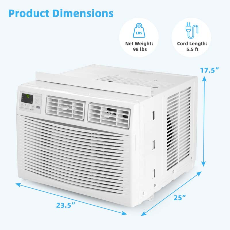 15000 BTU Quiet Window Air Conditioner with Remote & ECO Mode, Energy Star Certified 3-in-1 Window AC Unit with Dehumidifier