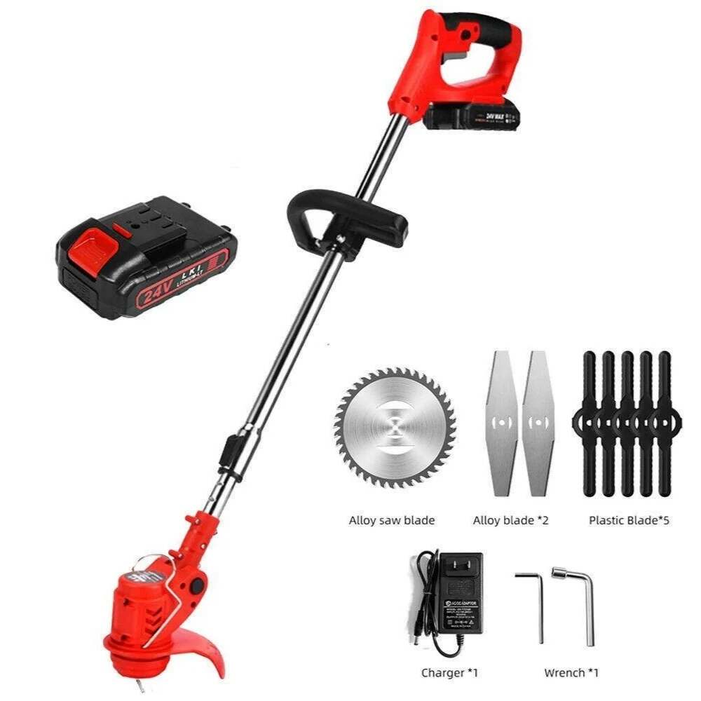 Cordless Grass Trimmer with Adjustable Cutting Width for Lawn Care & Garden Maintenance
