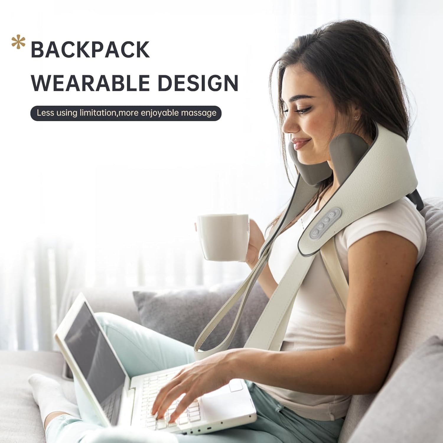 Heated Massage Chair with Back & Neck Cushion – Shiatsu Massage for Total Comfort