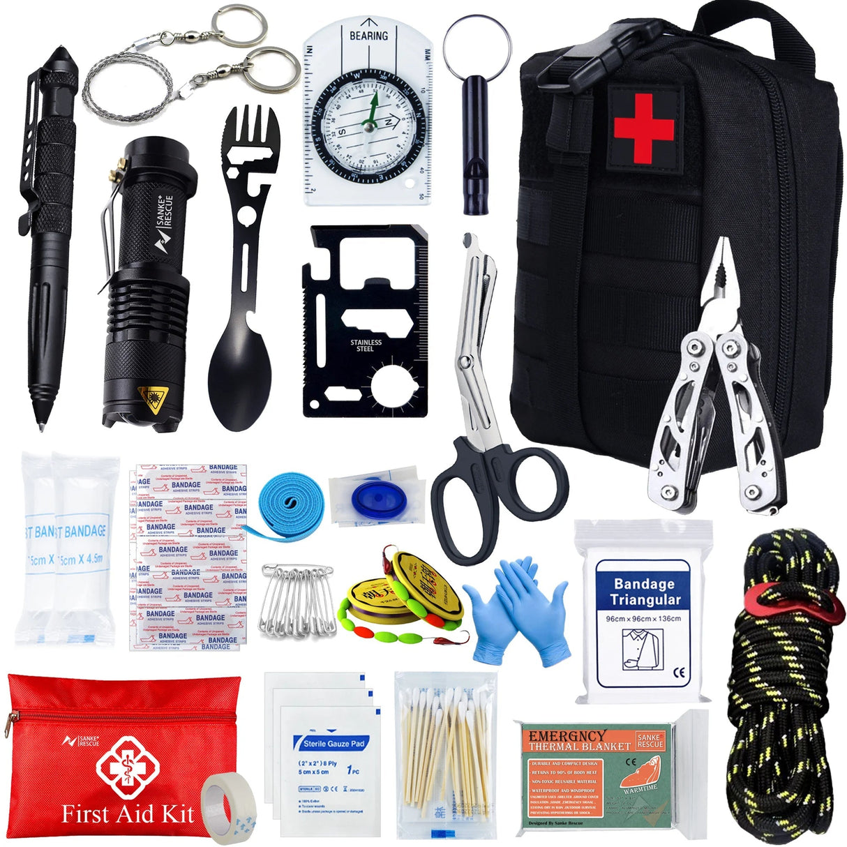 TrailBlazer Tactical First Aid Molle Survival Kit & Bonus 30 Day Survival Program