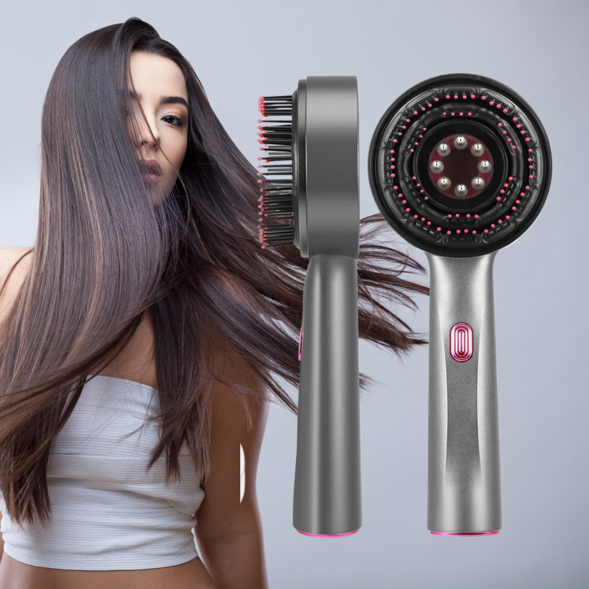 Scalp Massaging Brush with Red Light Therapy | Promotes Hair Growth & Relieves Scalp Tension for Healthier Hair
