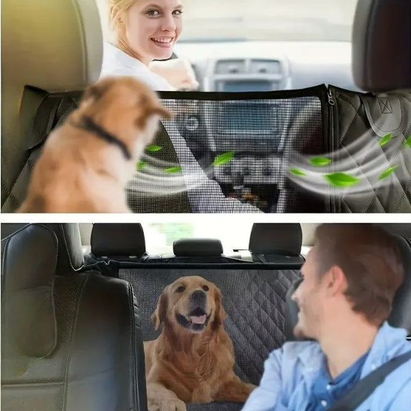 Dog Car Seat with Hard Bottom & Back Seat Extender for Travel | Car Seat Protection for Large Dogs