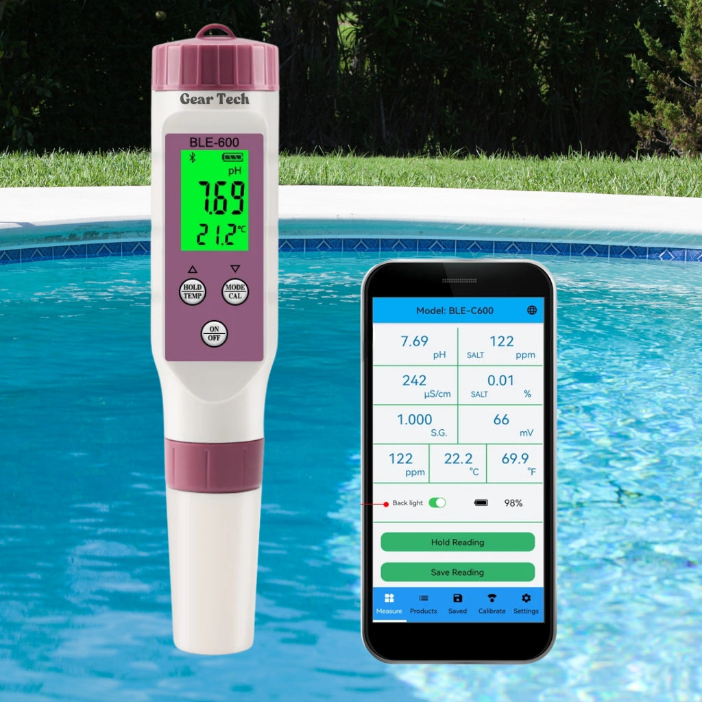 Digital Pool Tester – Measuring device for pH and chlorine for easy pH measurement in pool water