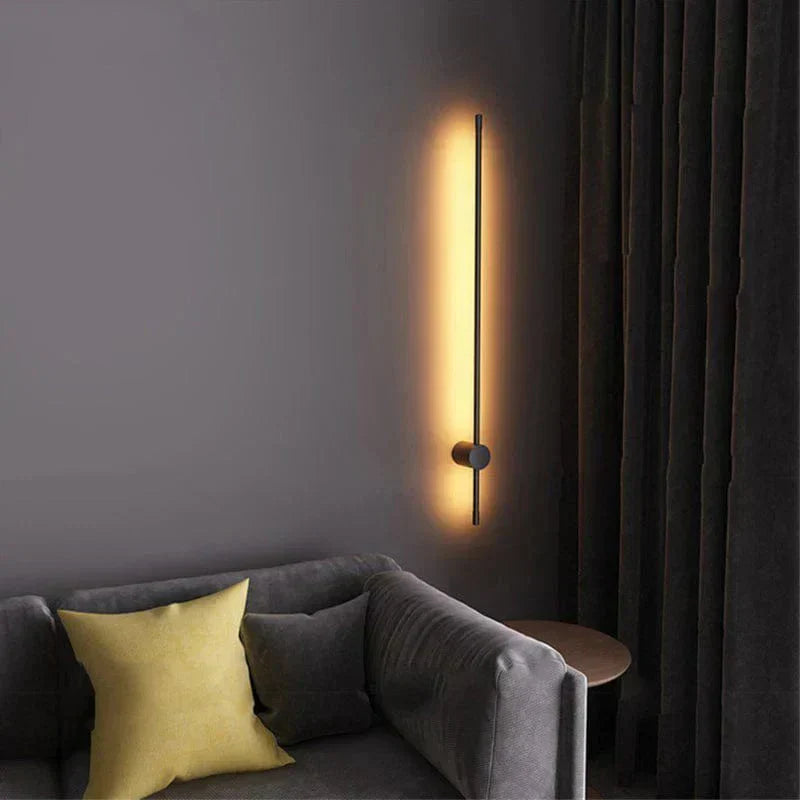 LED Outdoor Wall Light Fixture - Waterproof Luminous Line Design for Patios, Gardens & Walkways