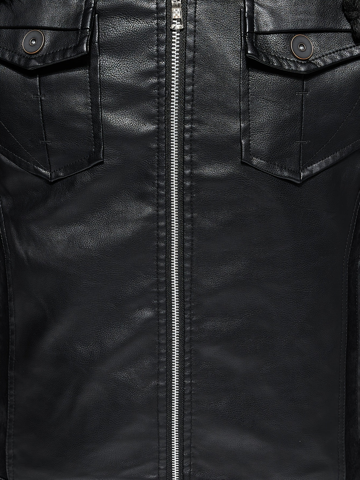 Men’s Windproof Leather Jacket with Fleece Lining – Warm Casual Outerwear
