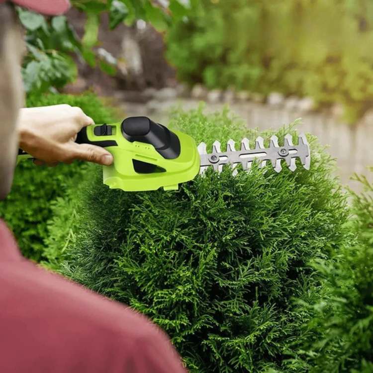 Cordless Garden Trimmer | Dual Blades, Lightweight & Ideal for Lawn Edging and Hedge Trimming