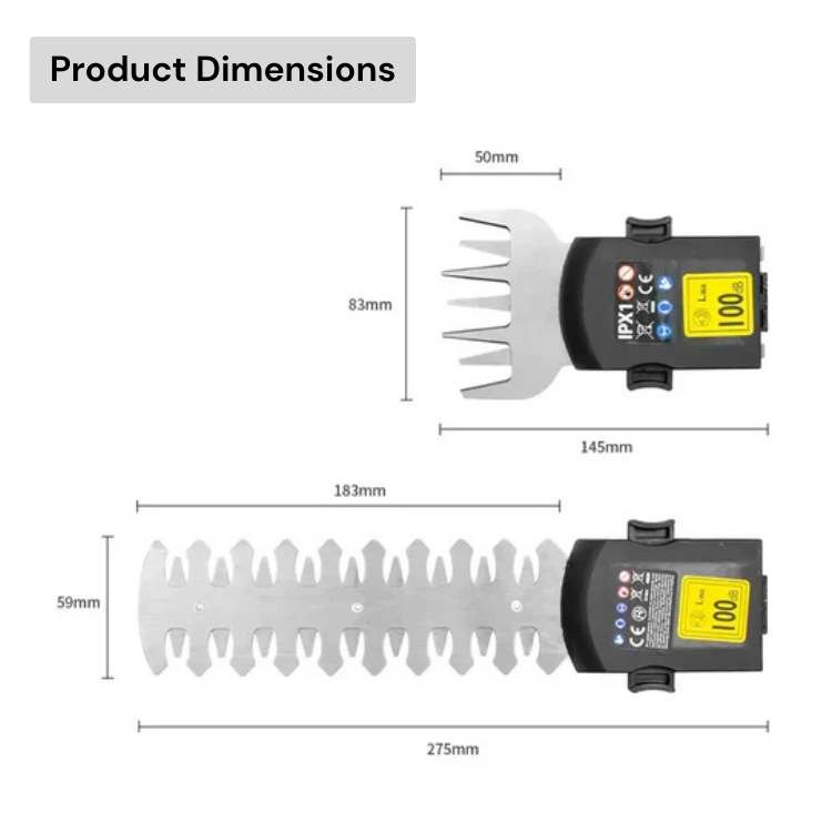 Cordless Garden Trimmer | Dual Blades, Lightweight & Ideal for Lawn Edging and Hedge Trimming