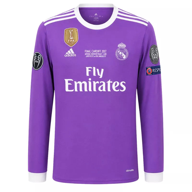 2016 Real Madrid Long Sleeve Away Retro Jersey