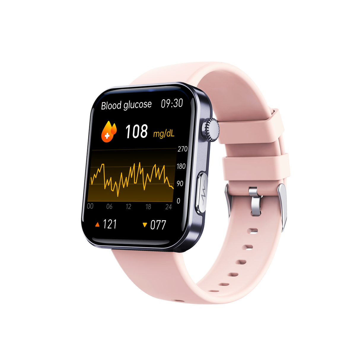 Merchpublic PulseMax Fall Detection Watch With Blood Glucose+Blood Presssure Monitoring+Calls -??Free Straps
