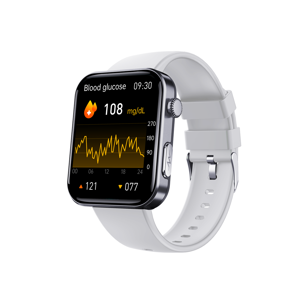 Merchpublic PulseMax Fall Detection Watch With Blood Glucose+Blood Presssure Monitoring+Calls -??Free Straps
