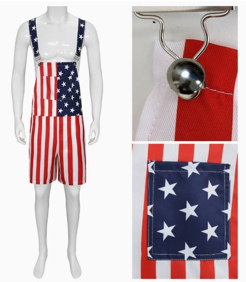 The Original Freedom Overalls – Handcrafted American Flag Shorts