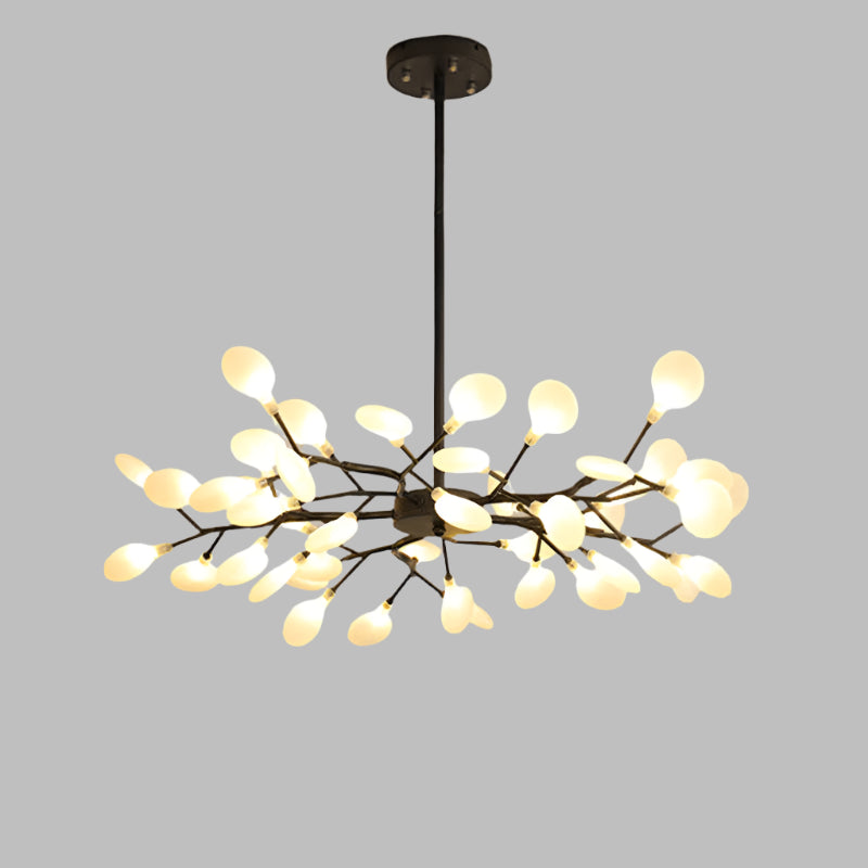 LED Firefly Chandelier Light Fixture - Branch Design for Living Room & Dining Room Decor