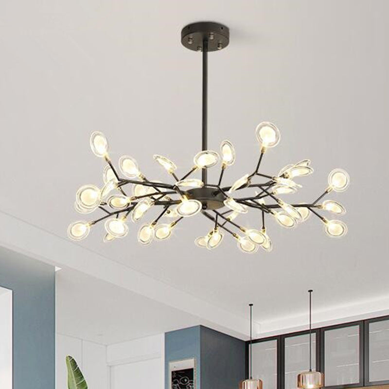LED Firefly Chandelier Light Fixture - Branch Design for Living Room & Dining Room Decor