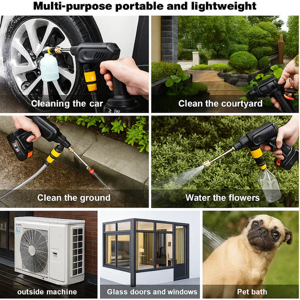 Portable 48V Battery Pressure Washer | Powerful, Lightweight and Ideal for Cleaning Cars, Gardens and Outdoor Surfaces