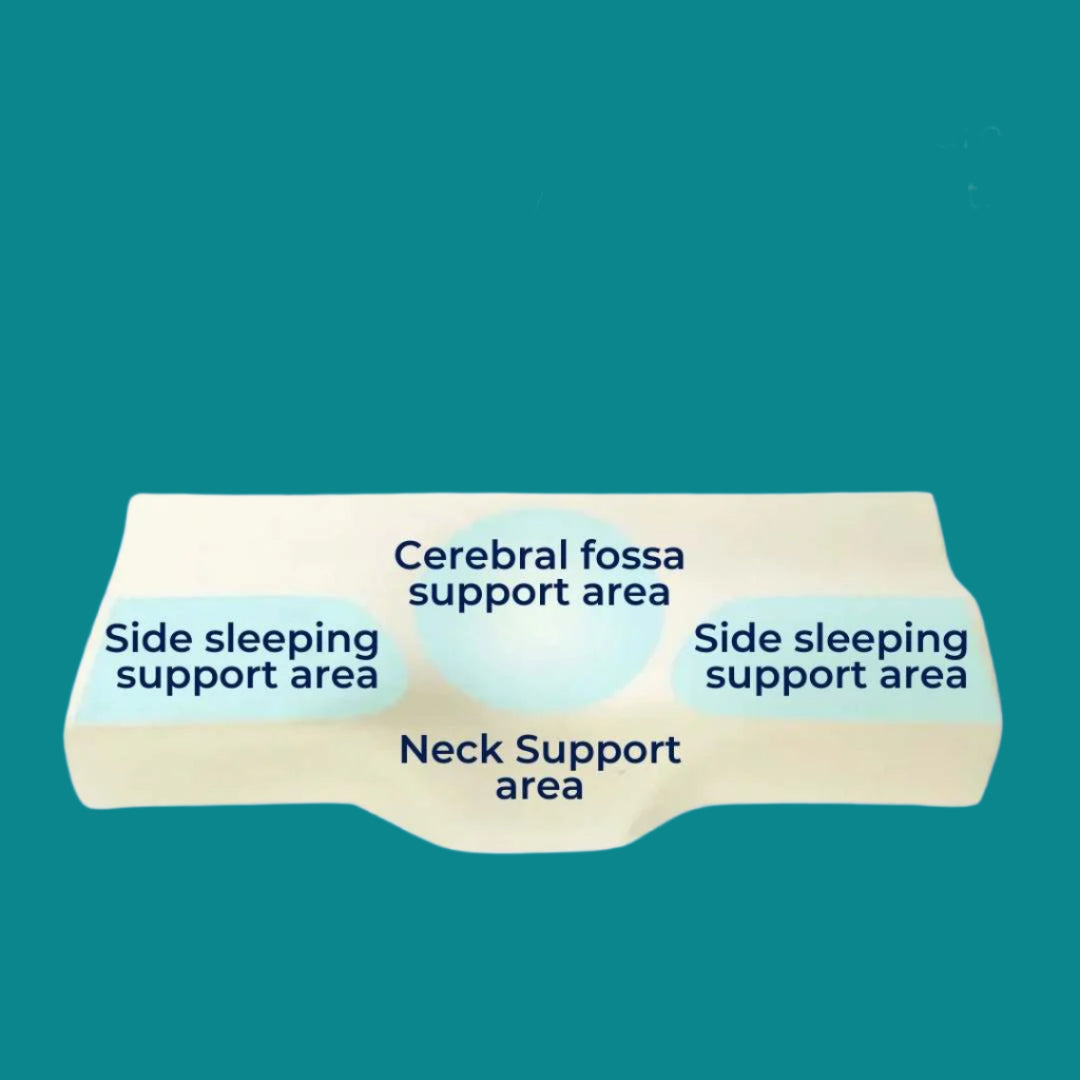Memory Foam Neck Support Pillow - Contoured Design for Neck Pain Relief & Improved Sleep Quality