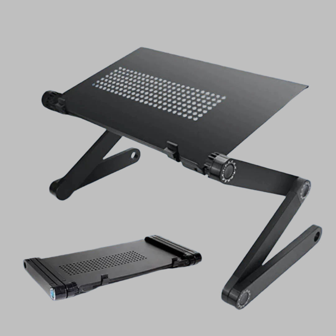 Adjustable Laptop Stand for Bed, Couch & Desk - Ergonomic Design with Cooling Function for Comfort and Productivity