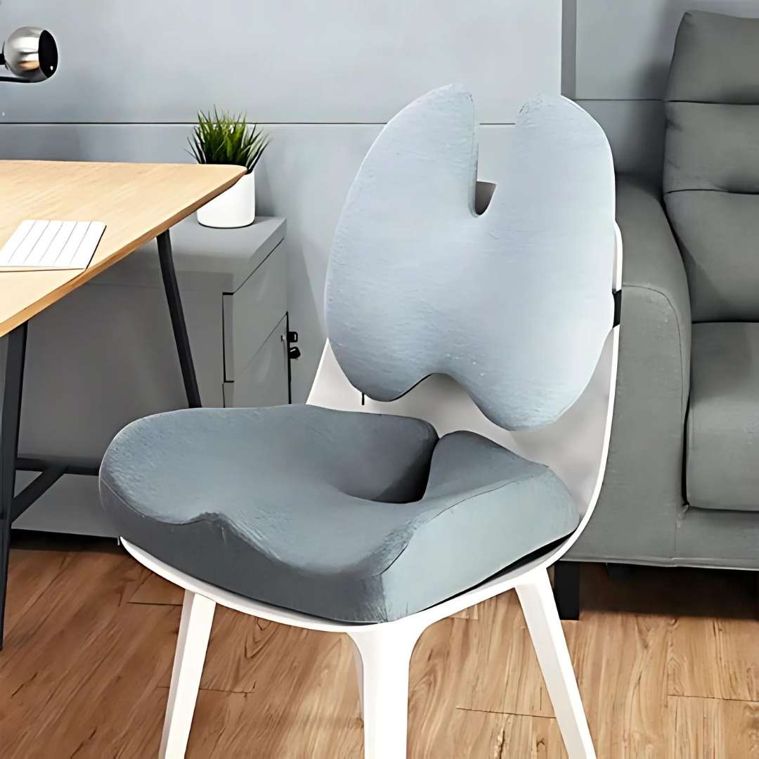 Orthopedic Comfort Cushion Set for Pain Relief & Posture Support - Seat & Back Cushions for Office Workers, Seniors & Pregnant Women