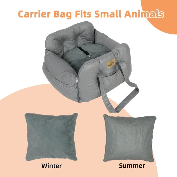 Dog Car Seat Bed with Harness | Waterproof Travel Dog Car Seat Bed