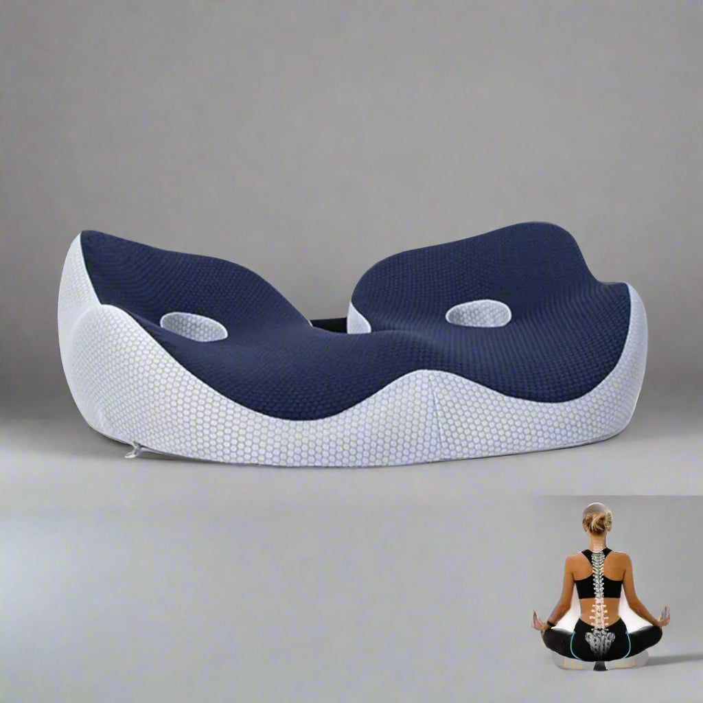 SitSmart Adjustable Memory Foam Seat Cushion | Tailbone Relief & Posture Support for Office, Car, and Dining Chairs