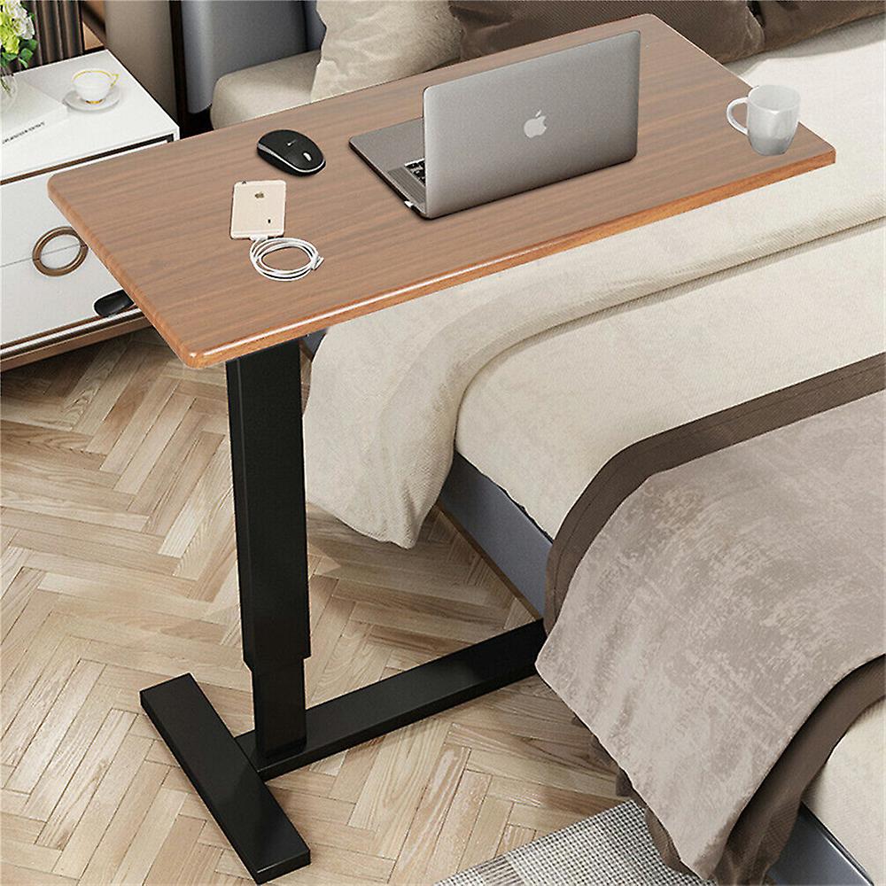 Adjustable C-Shaped Bedside Table with Wheels