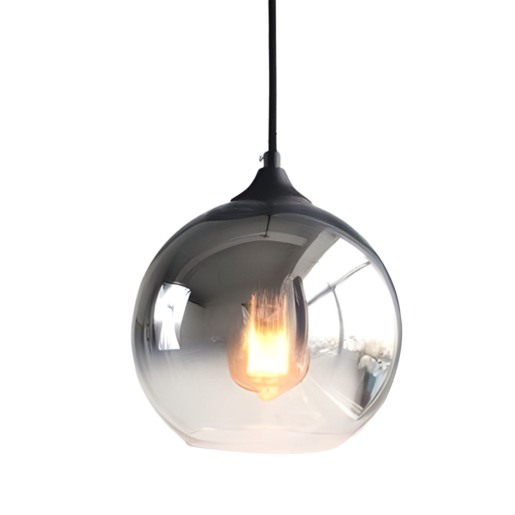 Light Master - Modern Globe Design Glass Pendant Lamp with LED Lighting for Kitchen and Dining Room