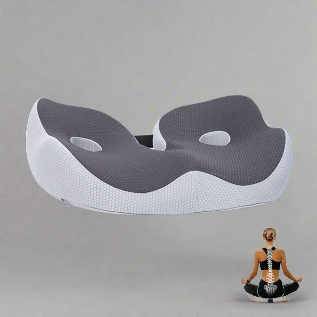 SitSmart Adjustable Memory Foam Seat Cushion | Tailbone Relief & Posture Support for Office, Car, and Dining Chairs