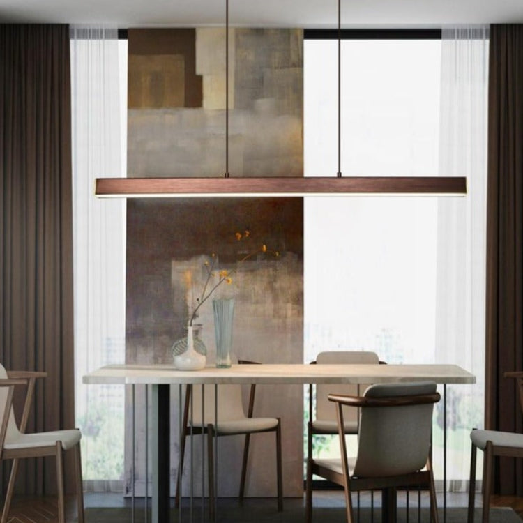 Modern LED Dining Table Chandelier – Nordic Style Long Hanging Light for Restaurant & Office