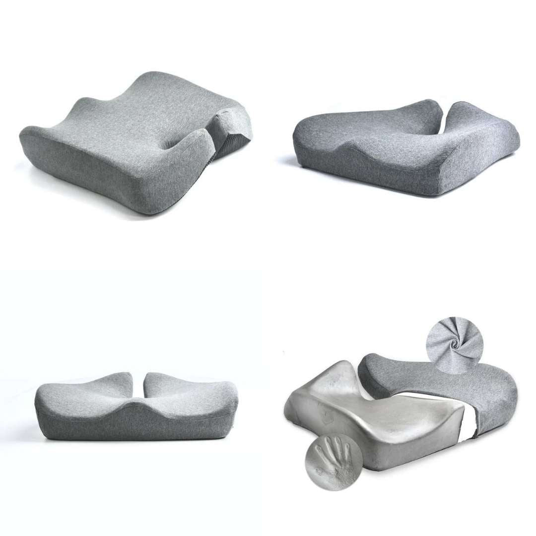 Orthopedic Comfort Cushion Set for Pain Relief & Posture Support - Seat & Back Cushions for Office Workers, Seniors & Pregnant Women