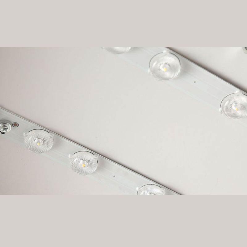 Modern Round LED Ceiling Lamp Pink Gray Metal Living Room