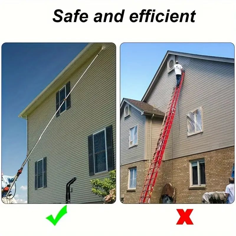 Telescoping High Pressure Washer Wand Set | 4000 PSI, 7 Nozzle Tips & Ideal for Gutter, Roof, and Hard-to-Reach Cleaning