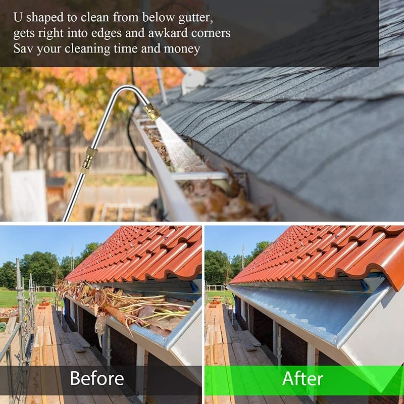 Telescoping High Pressure Washer Wand Set | 4000 PSI, 7 Nozzle Tips & Ideal for Gutter, Roof, and Hard-to-Reach Cleaning