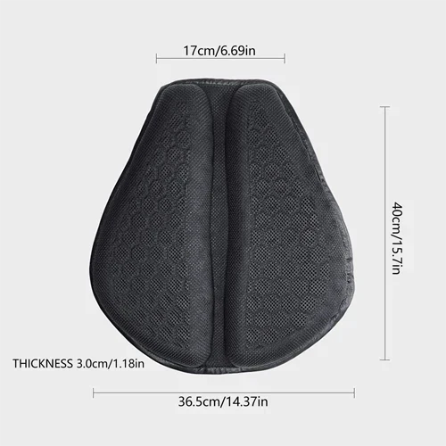 Motorcycle Gel Seat Pad | Shock Absorbing, Breathable & Anti-Slip Design for Long Distance Rides
