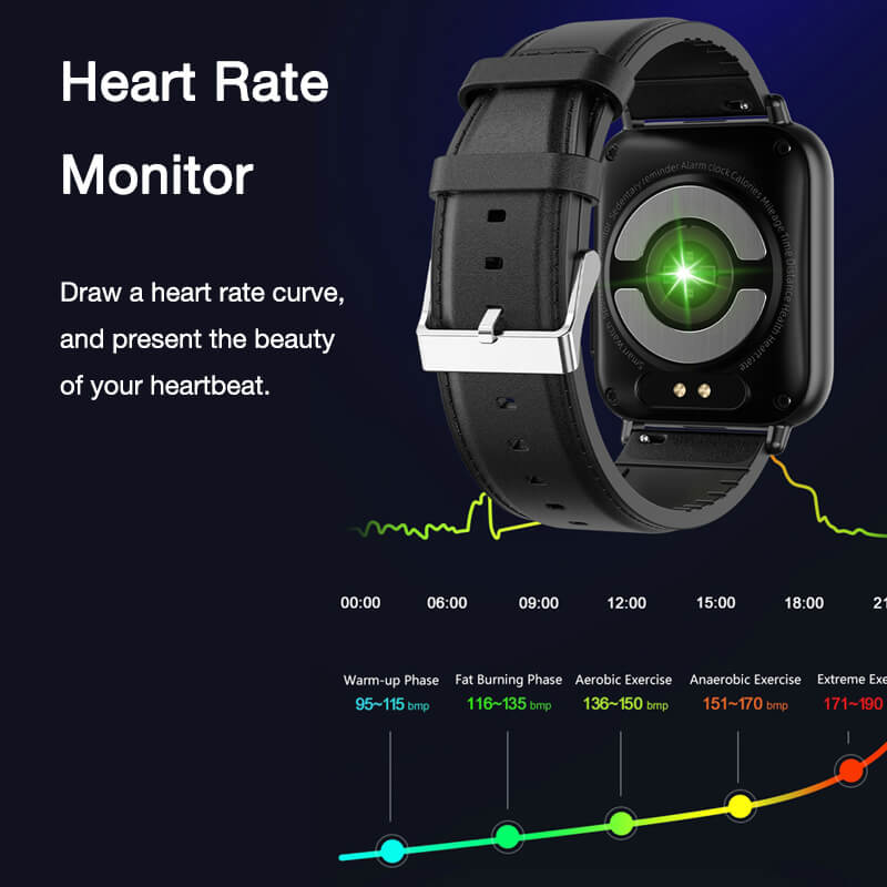 Merchpublic Smart Watch New ECG Blood Sugar Heart Rate Blood Pressure Sleep Monitoring Weather News Sports