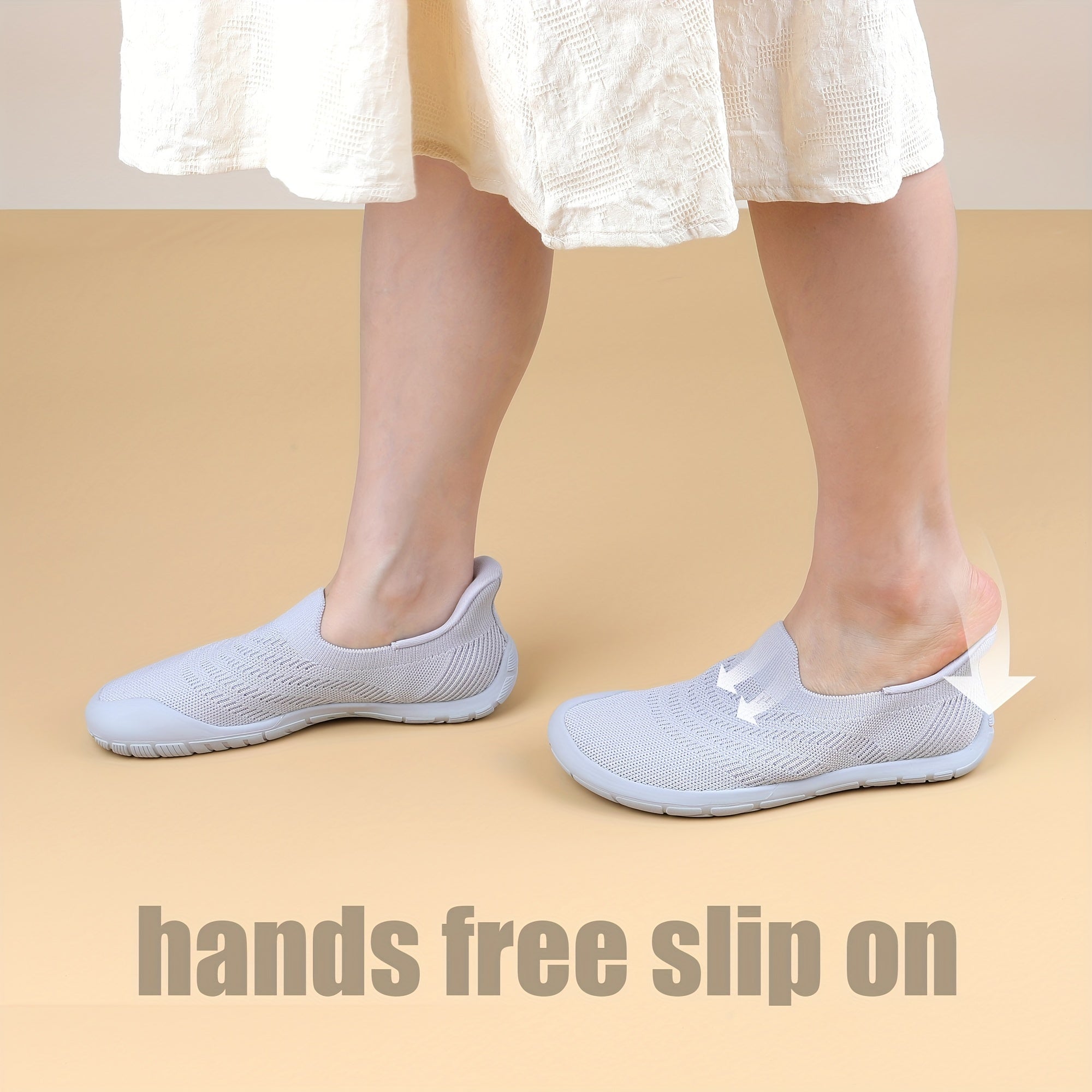 Women's Breathable Slip-on Hands-Free Loafers Wide Toe Box