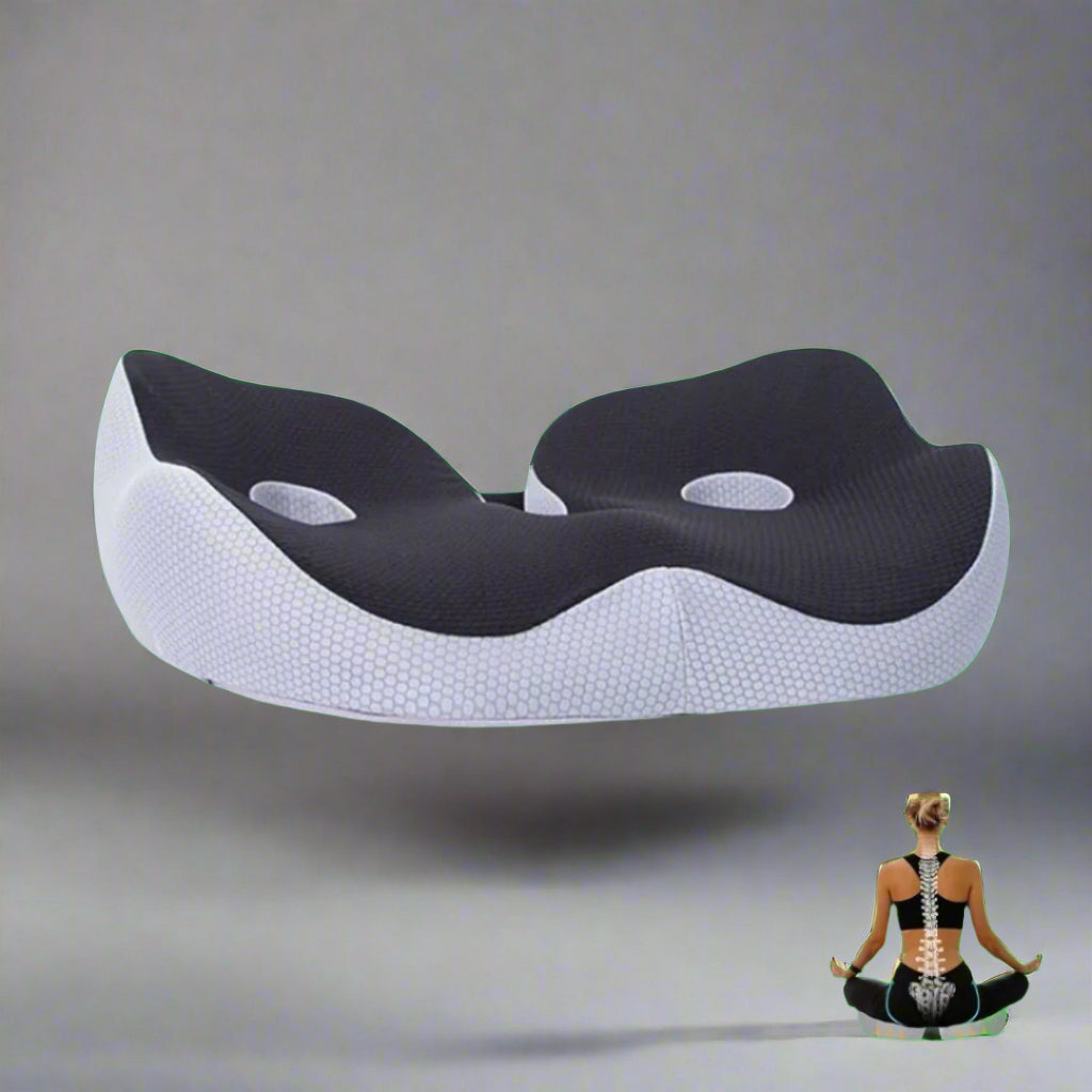 Adjustable Memory Foam Seat Cushion for Sit Bone Relief | Ergonomic Design for Office Chair and Car Use