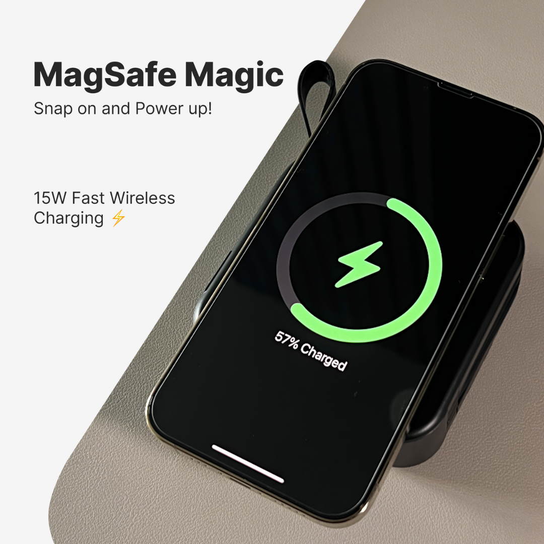 5-in-1 Wall Charger with Wireless Charging Pad and Power Bank - All-in-One Charging Solution