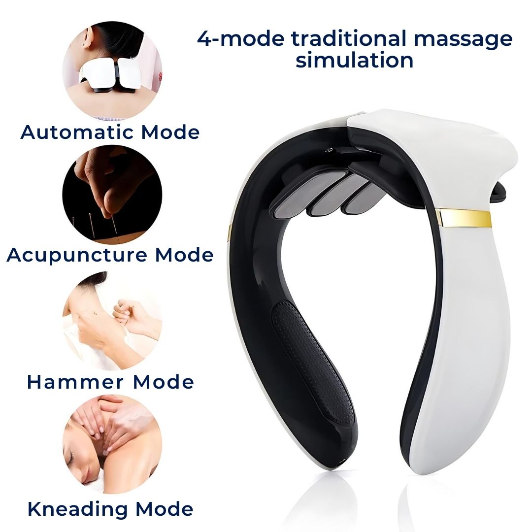 Neck and Back Massager with Heat Therapy - Portable Pain Relief for Neck and Back Muscle Relaxation