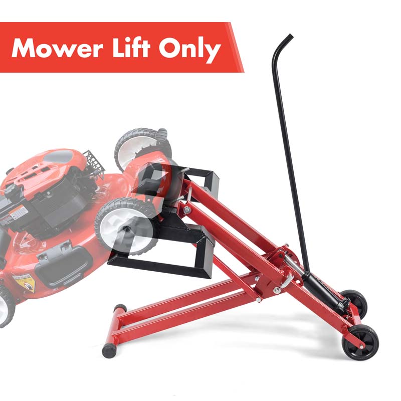 500 LBS Hydraulic Lawn Mower Lift Jack for Riding Tractors, Adjustable Heavy Duty Zero Turn Riding Mower Lift for Maintenance