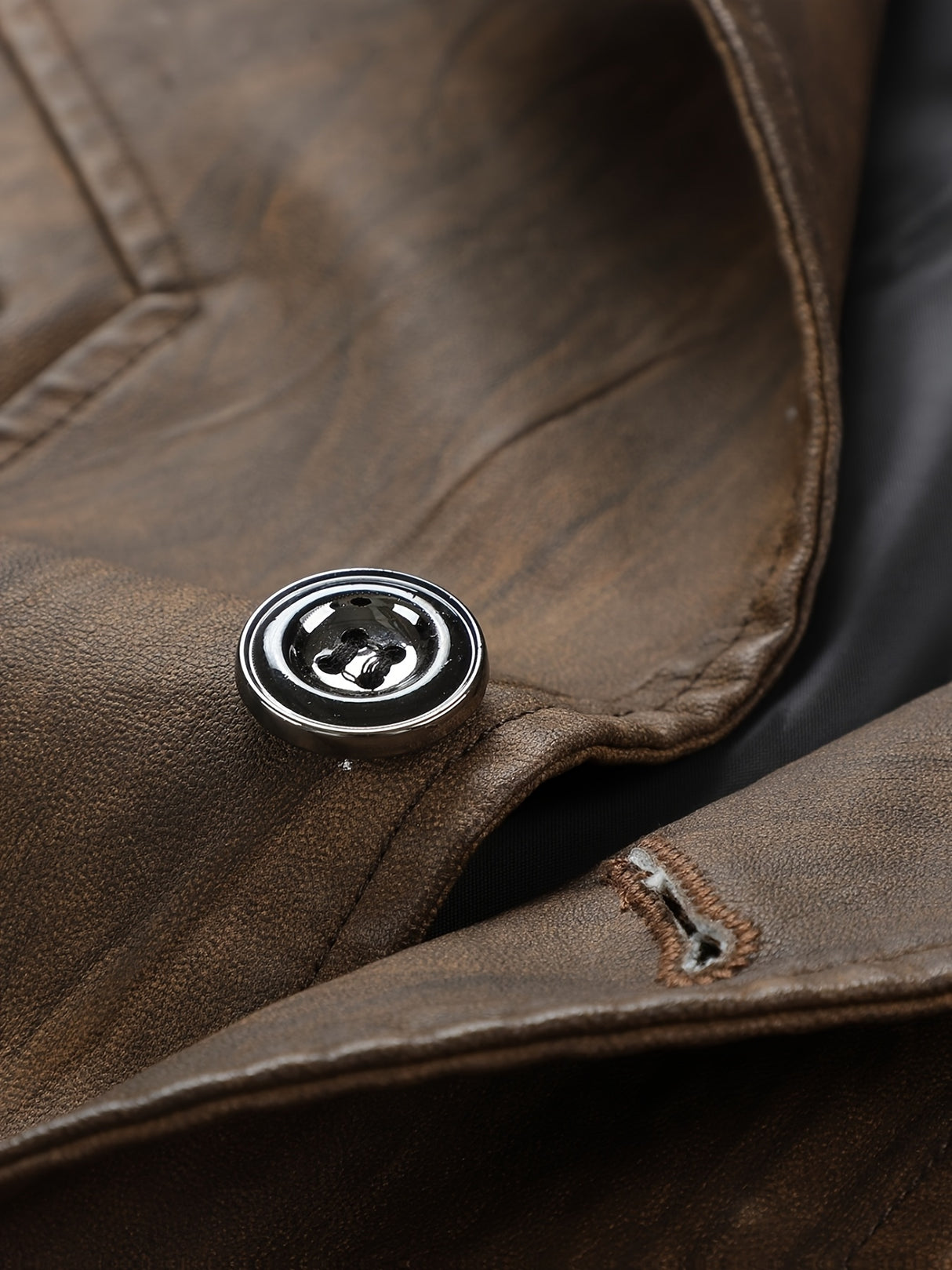Vintage Men’s Blazer Style Jacket – Button Front Winter Softshell Coat