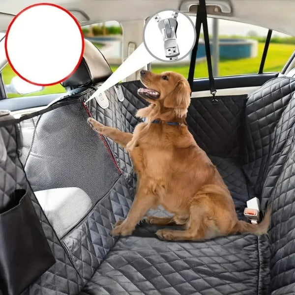 Dog Car Seat with Hard Bottom & Back Seat Extender for Travel | Car Seat Protection for Large Dogs